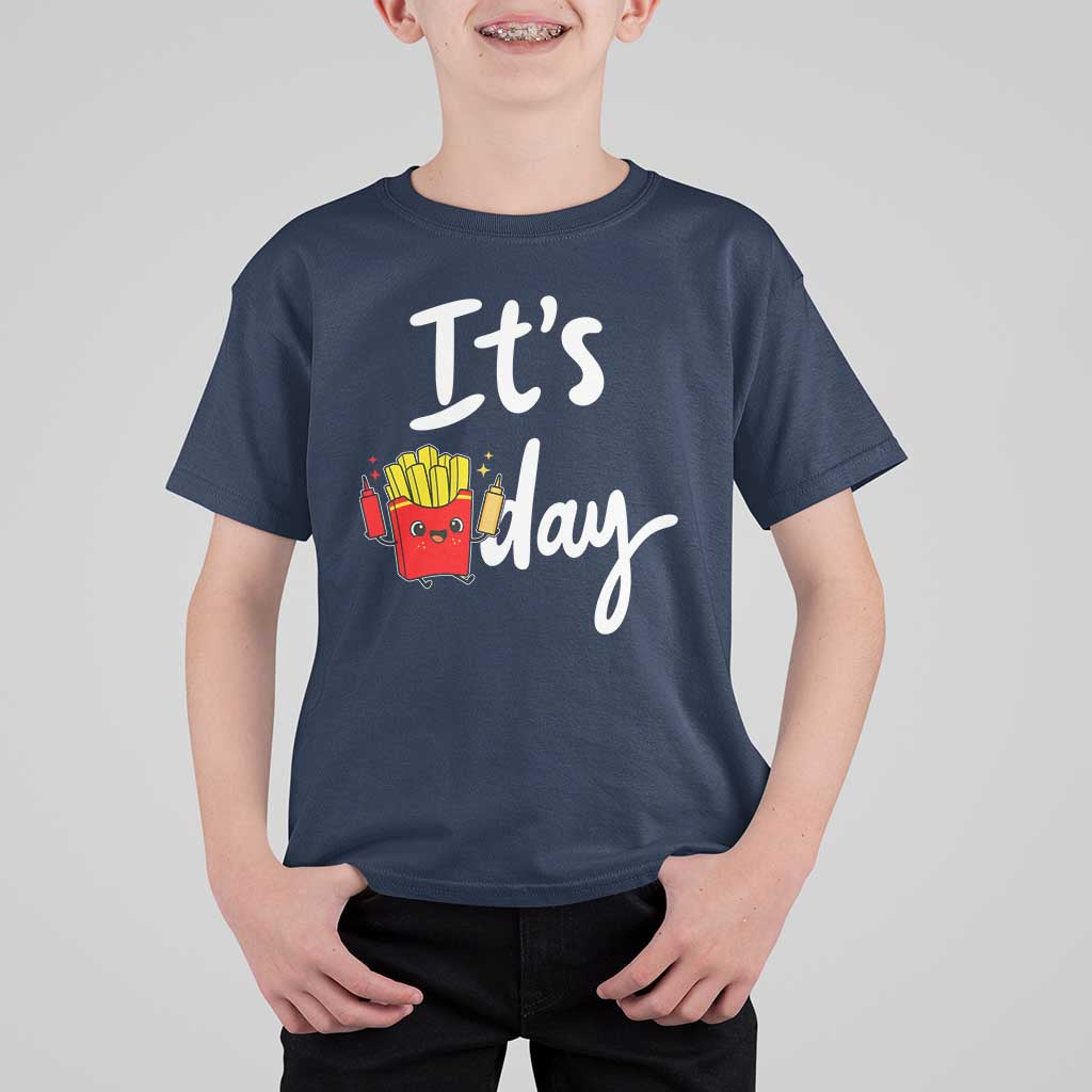 It Is Fry Day T Shirt For Kid Funny French Fries Lover Gift - Wonder Print Shop