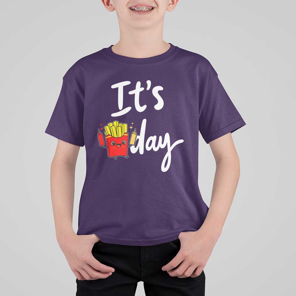 It Is Fry Day T Shirt For Kid Funny French Fries Lover Gift - Wonder Print Shop