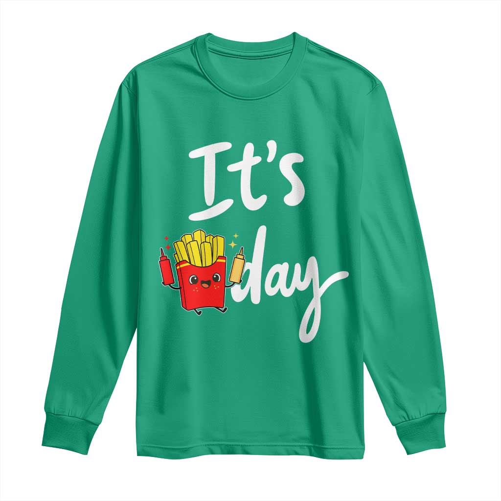 It Is Fry Day Long Sleeve Shirt Funny French Fries Lover Gift - Wonder Print Shop