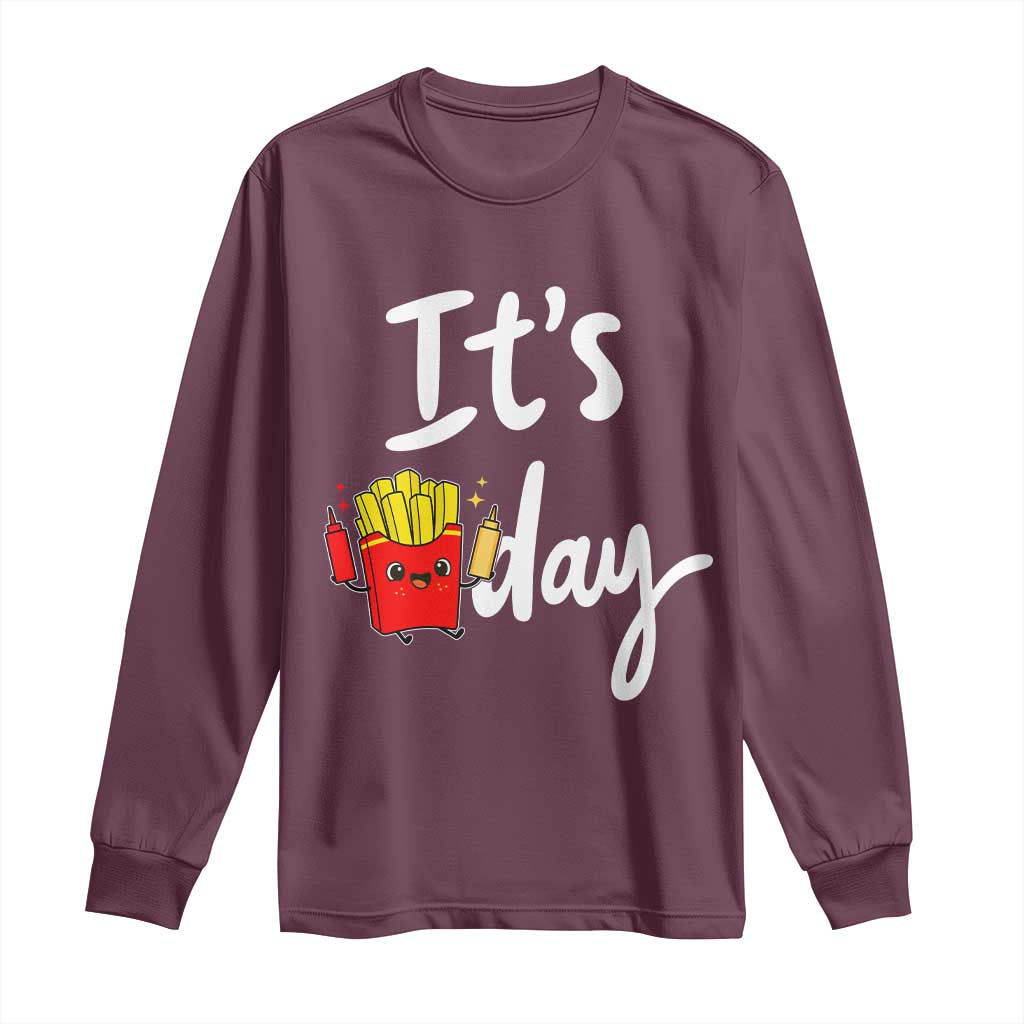 It Is Fry Day Long Sleeve Shirt Funny French Fries Lover Gift - Wonder Print Shop
