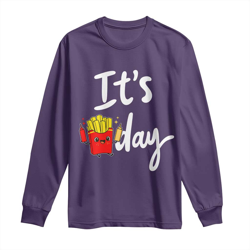 It Is Fry Day Long Sleeve Shirt Funny French Fries Lover Gift - Wonder Print Shop