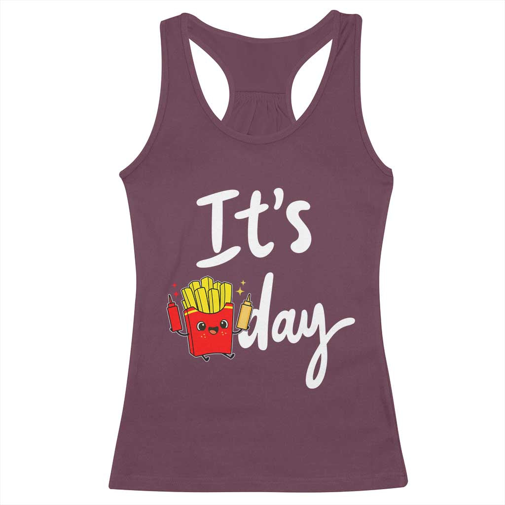 It Is Fry Day Racerback Tank Top Funny French Fries Lover Gift - Wonder Print Shop