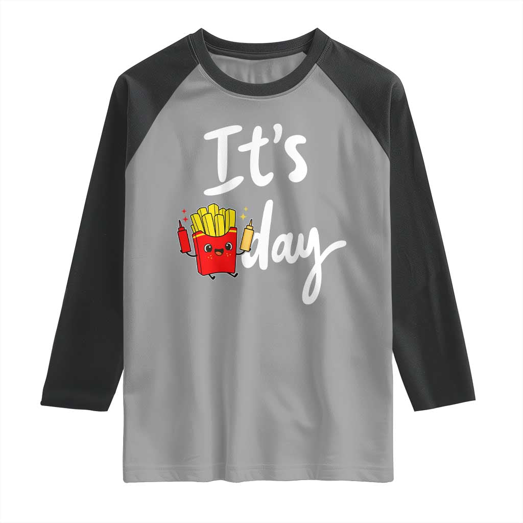 It Is Fry Day Raglan Shirt Funny French Fries Lover Gift - Wonder Print Shop