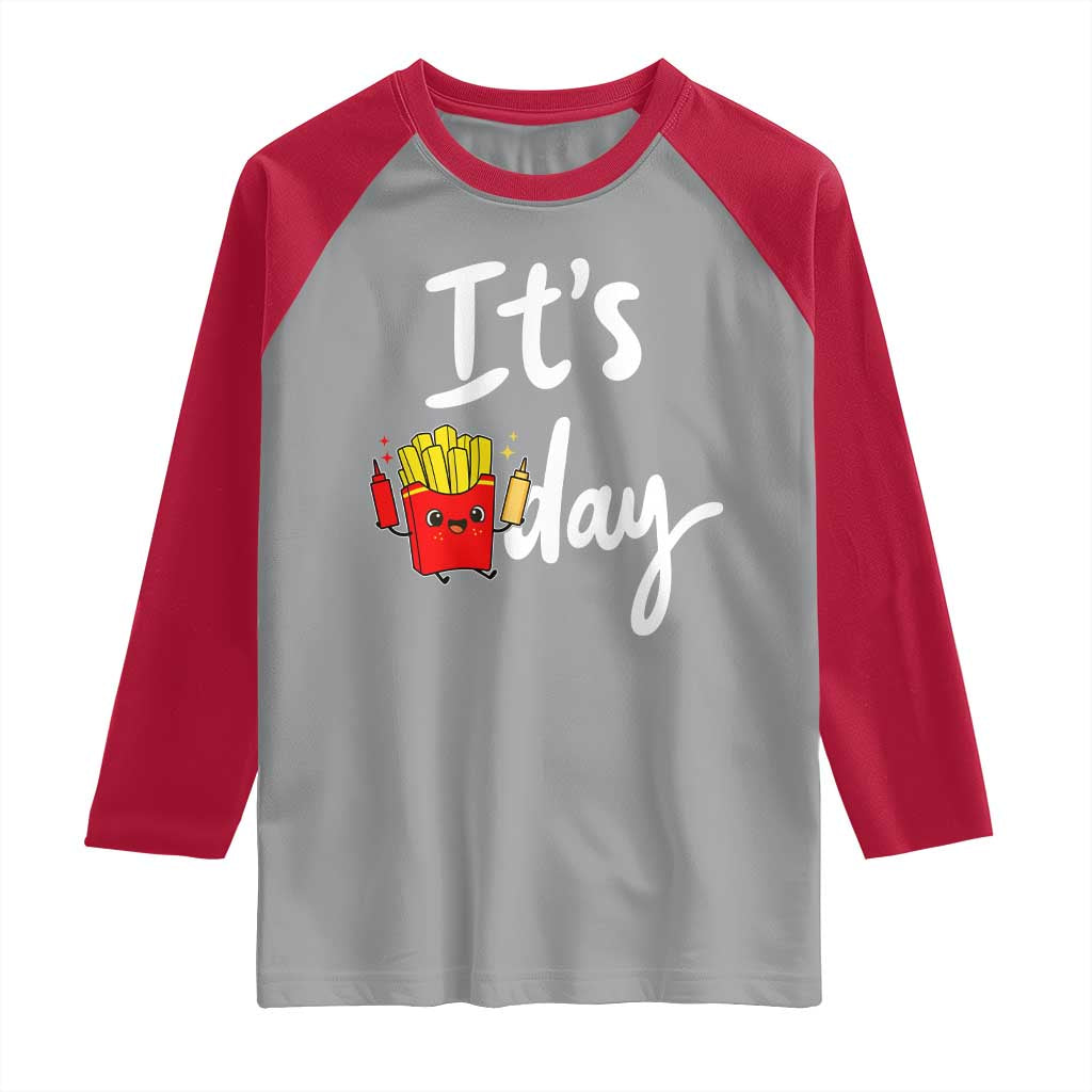 It Is Fry Day Raglan Shirt Funny French Fries Lover Gift - Wonder Print Shop