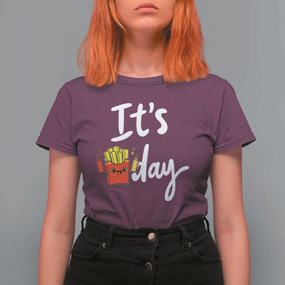 It Is Fry Day T Shirt For Women Funny French Fries Lover Gift - Wonder Print Shop