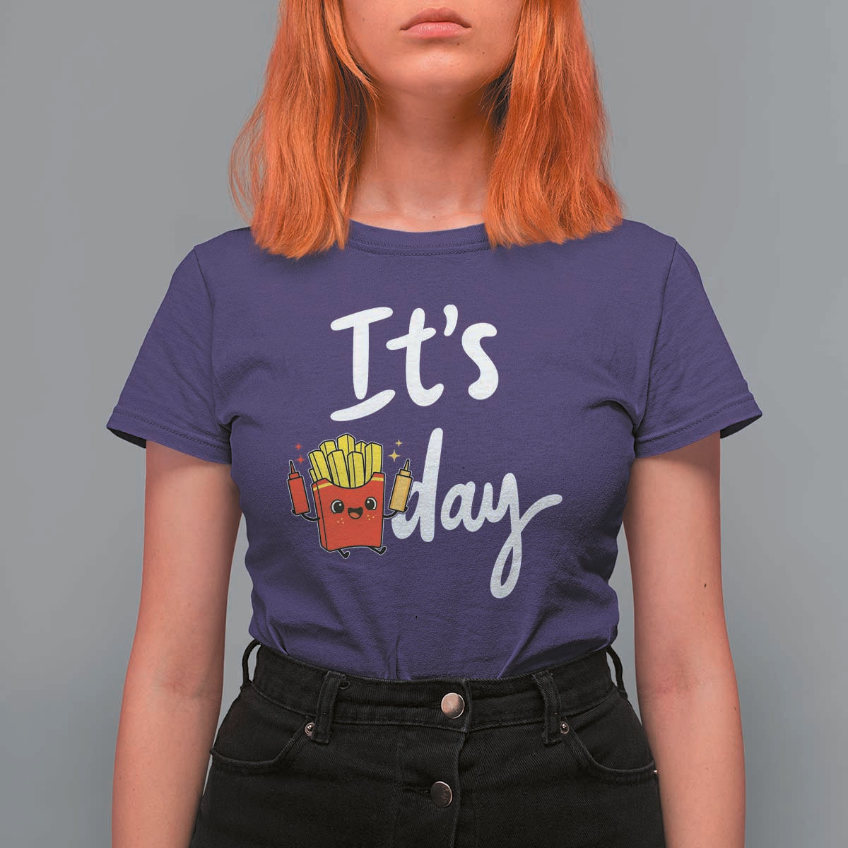 It Is Fry Day T Shirt For Women Funny French Fries Lover Gift - Wonder Print Shop