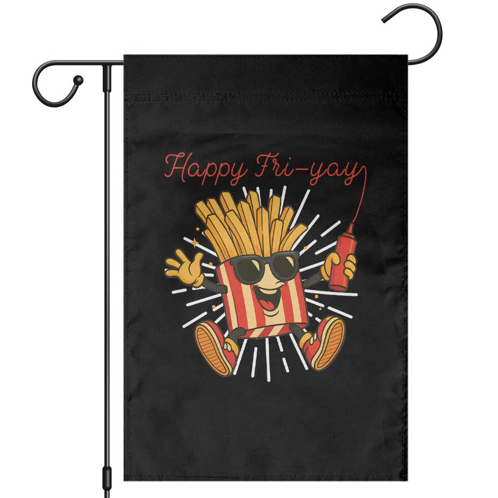 Funny French Fries Lover Garden Flag Happy Friyay Gift - Wonder Print Shop