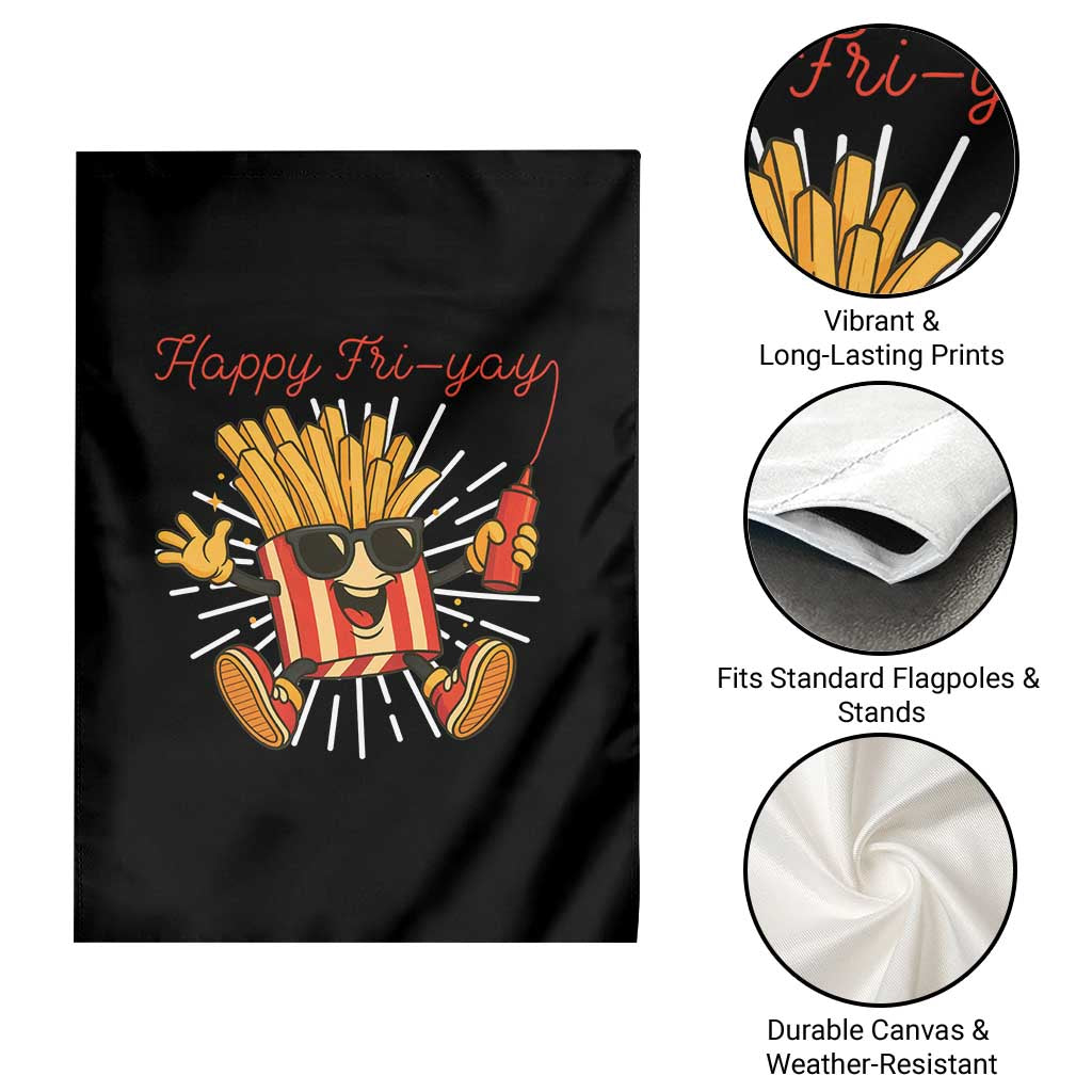 Funny French Fries Lover Garden Flag Happy Friyay Gift - Wonder Print Shop