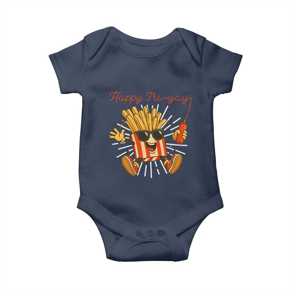 Funny French Fries Lover Baby Onesie Happy Friyay Gift - Wonder Print Shop