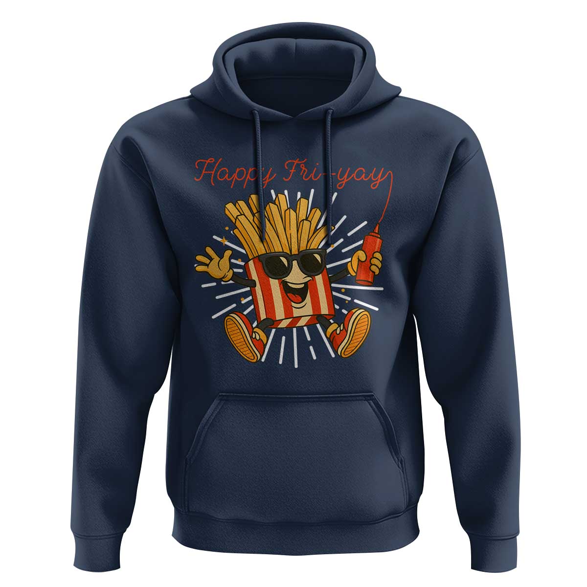 Funny French Fries Lover Hoodie Happy Friyay Gift - Wonder Print Shop