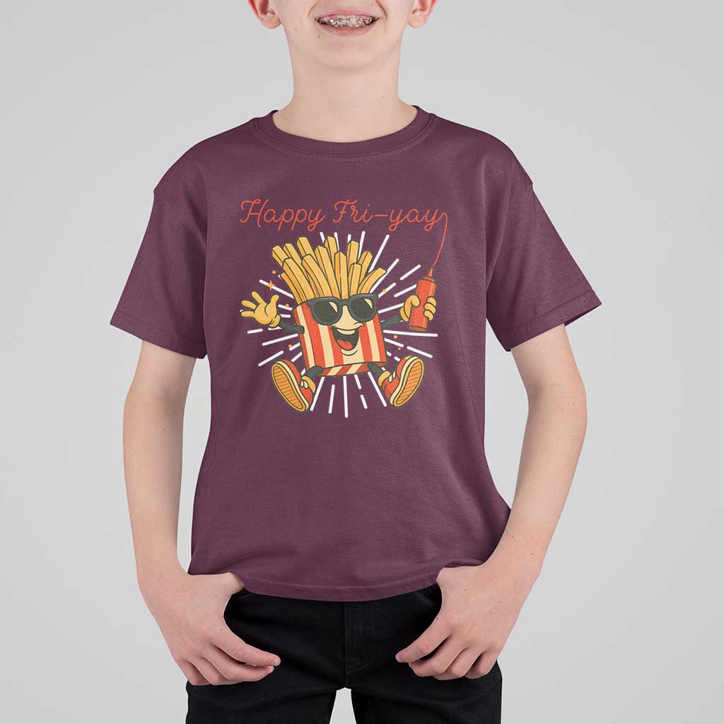 Funny French Fries Lover T Shirt For Kid Happy Friyay Gift - Wonder Print Shop