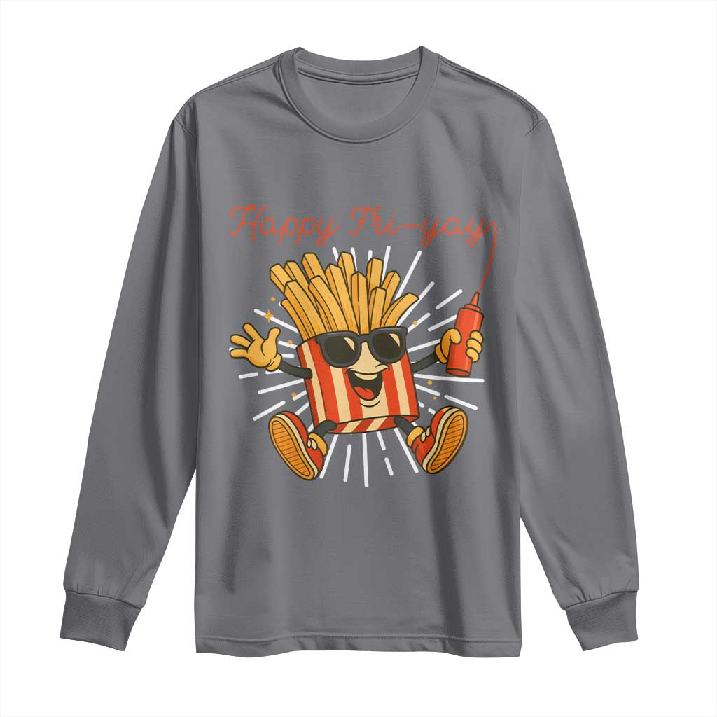 Funny French Fries Lover Long Sleeve Shirt Happy Friyay Gift - Wonder Print Shop