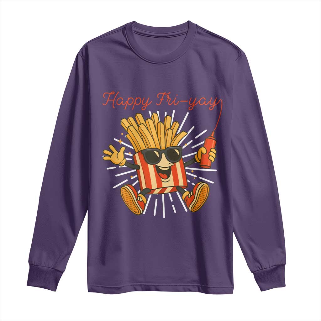 Funny French Fries Lover Long Sleeve Shirt Happy Friyay Gift - Wonder Print Shop
