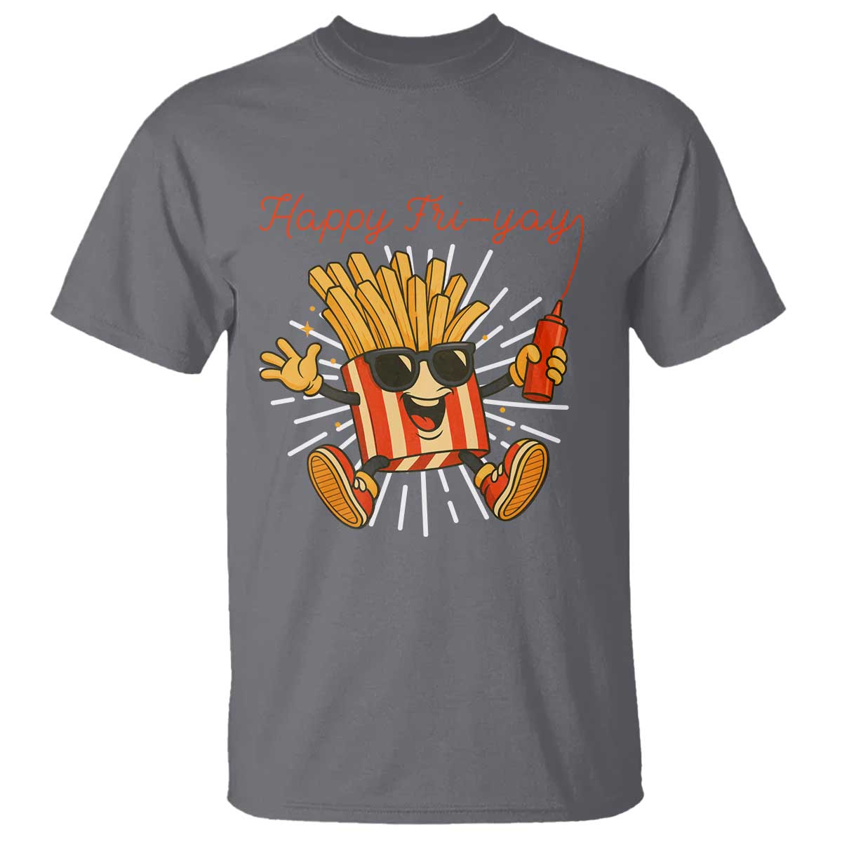 Funny French Fries Lover T Shirt Happy Friyay Gift - Wonder Print Shop