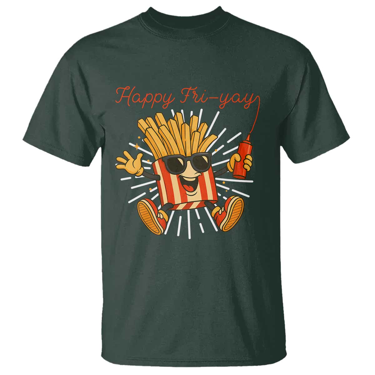 Funny French Fries Lover T Shirt Happy Friyay Gift - Wonder Print Shop