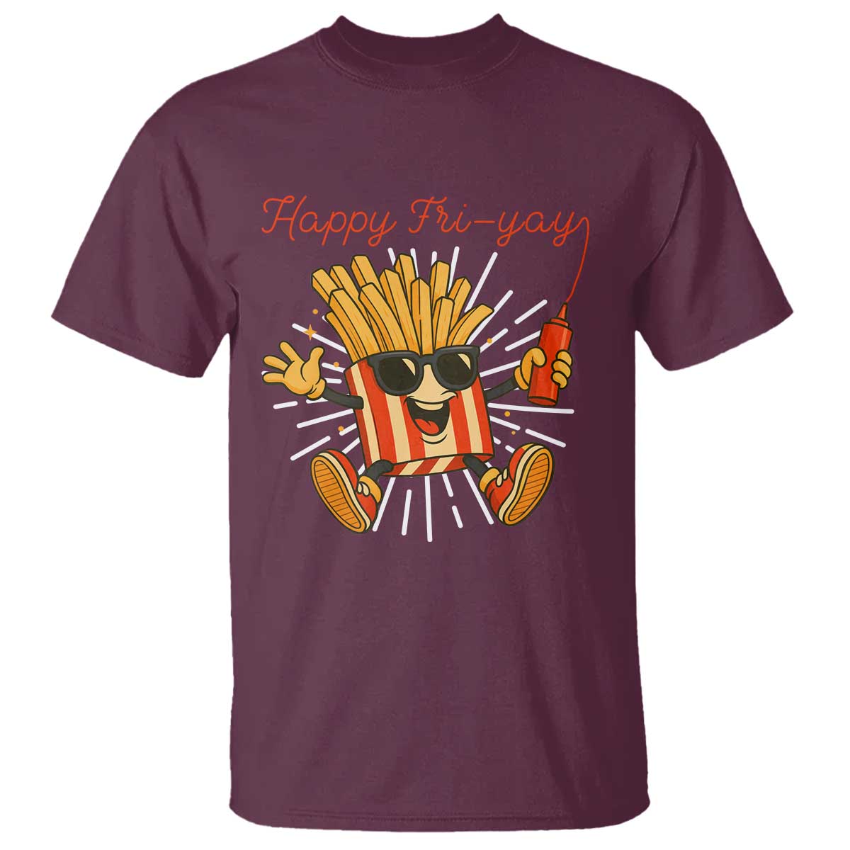 Funny French Fries Lover T Shirt Happy Friyay Gift - Wonder Print Shop
