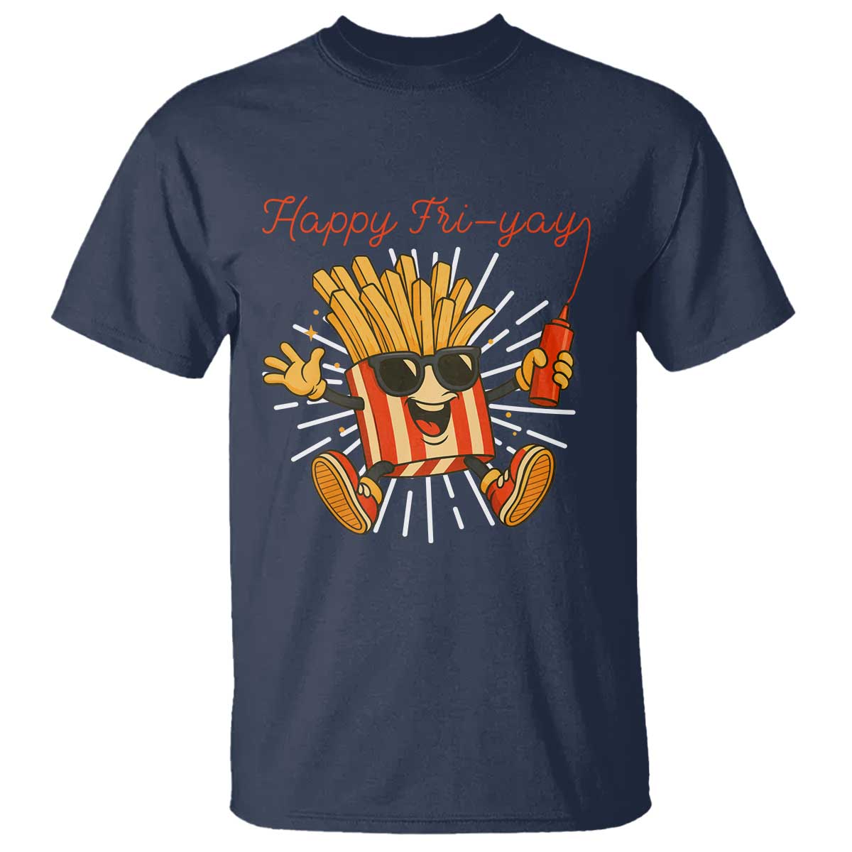 Funny French Fries Lover T Shirt Happy Friyay Gift - Wonder Print Shop