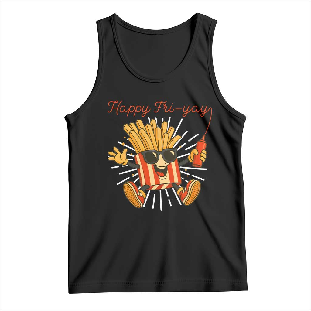 Funny French Fries Lover Tank Top Happy Friyay Gift - Wonder Print Shop