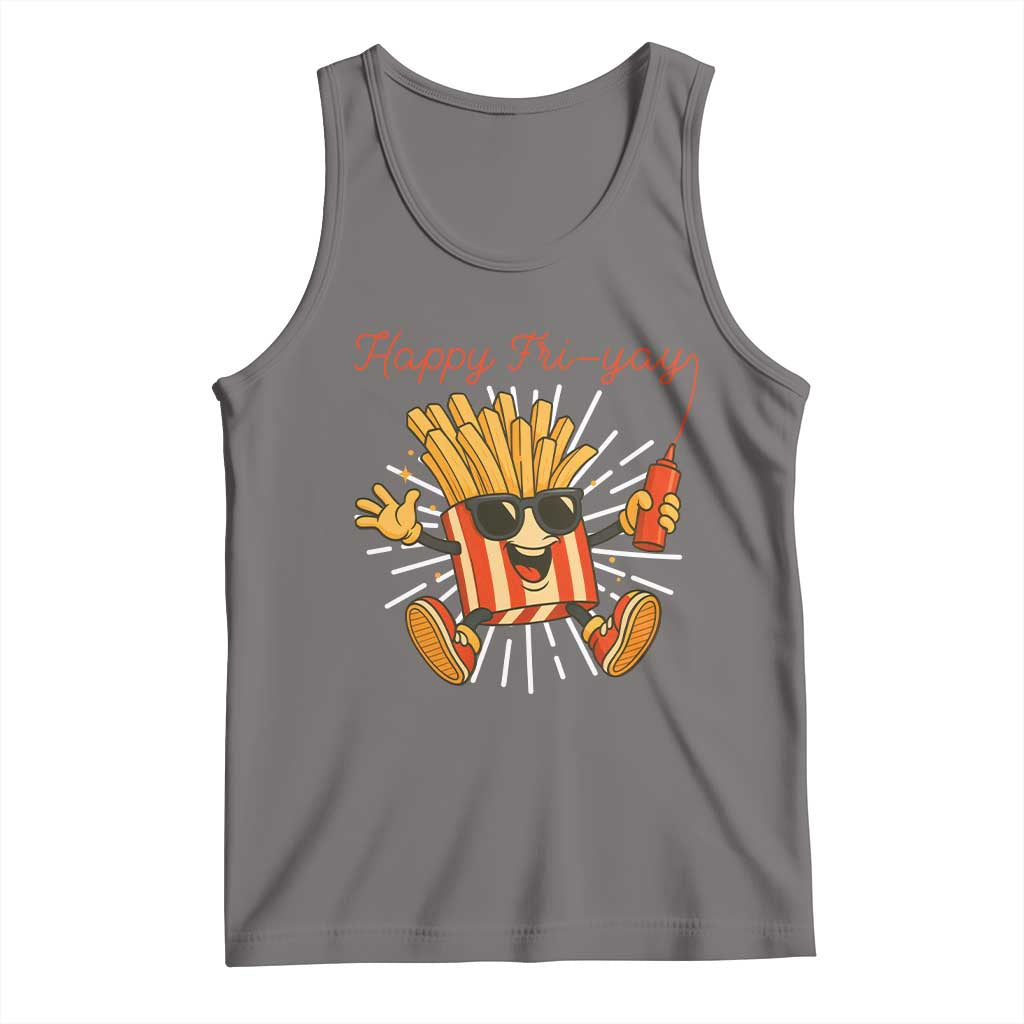 Funny French Fries Lover Tank Top Happy Friyay Gift - Wonder Print Shop