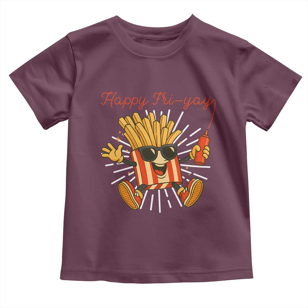 Funny French Fries Lover Toddler T Shirt Happy Friyay Gift - Wonder Print Shop