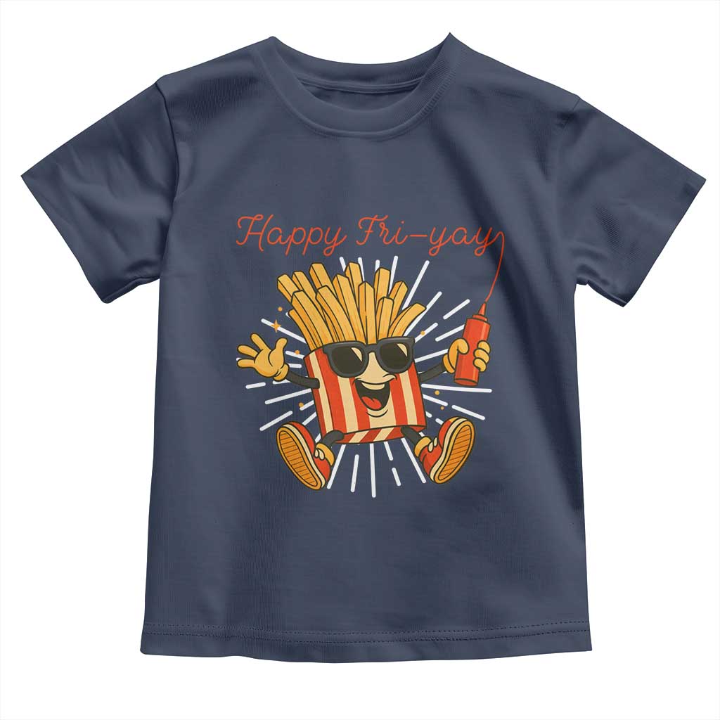 Funny French Fries Lover Toddler T Shirt Happy Friyay Gift - Wonder Print Shop