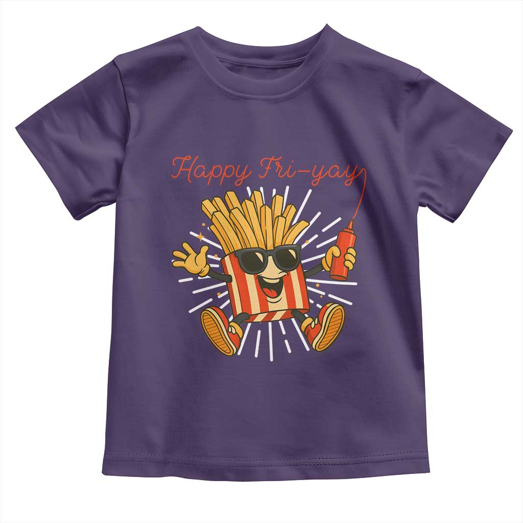 Funny French Fries Lover Toddler T Shirt Happy Friyay Gift - Wonder Print Shop