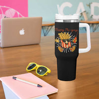 Funny French Fries Lover Tumbler With Handle Happy Friyay Gift