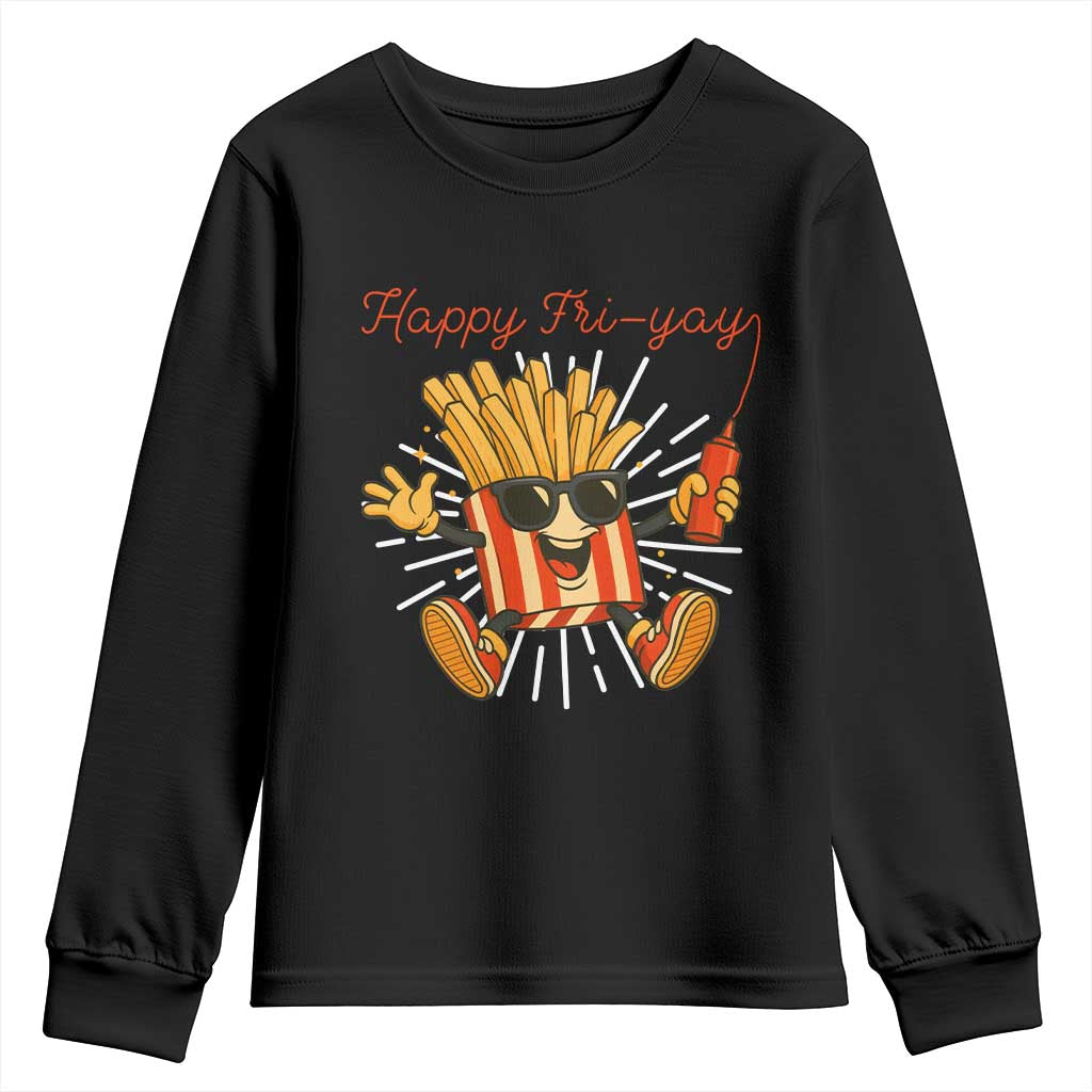Funny French Fries Lover Youth Sweatshirt Happy Friyay Gift - Wonder Print Shop