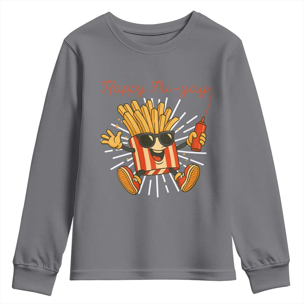 Funny French Fries Lover Youth Sweatshirt Happy Friyay Gift - Wonder Print Shop