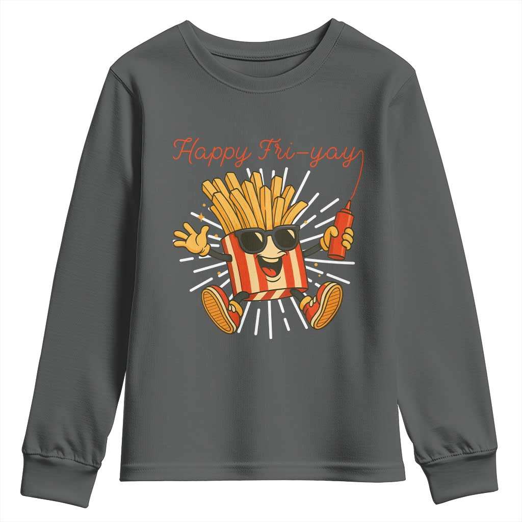Funny French Fries Lover Youth Sweatshirt Happy Friyay Gift - Wonder Print Shop