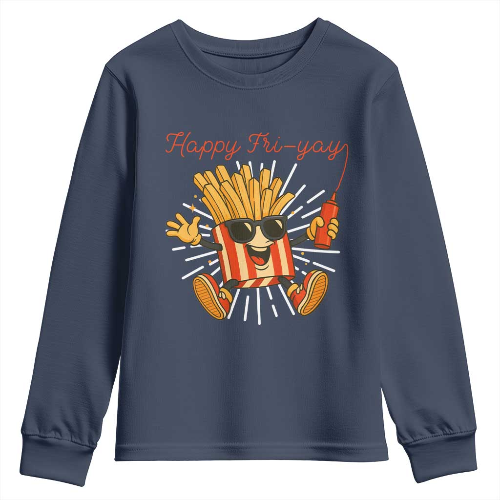 Funny French Fries Lover Youth Sweatshirt Happy Friyay Gift - Wonder Print Shop