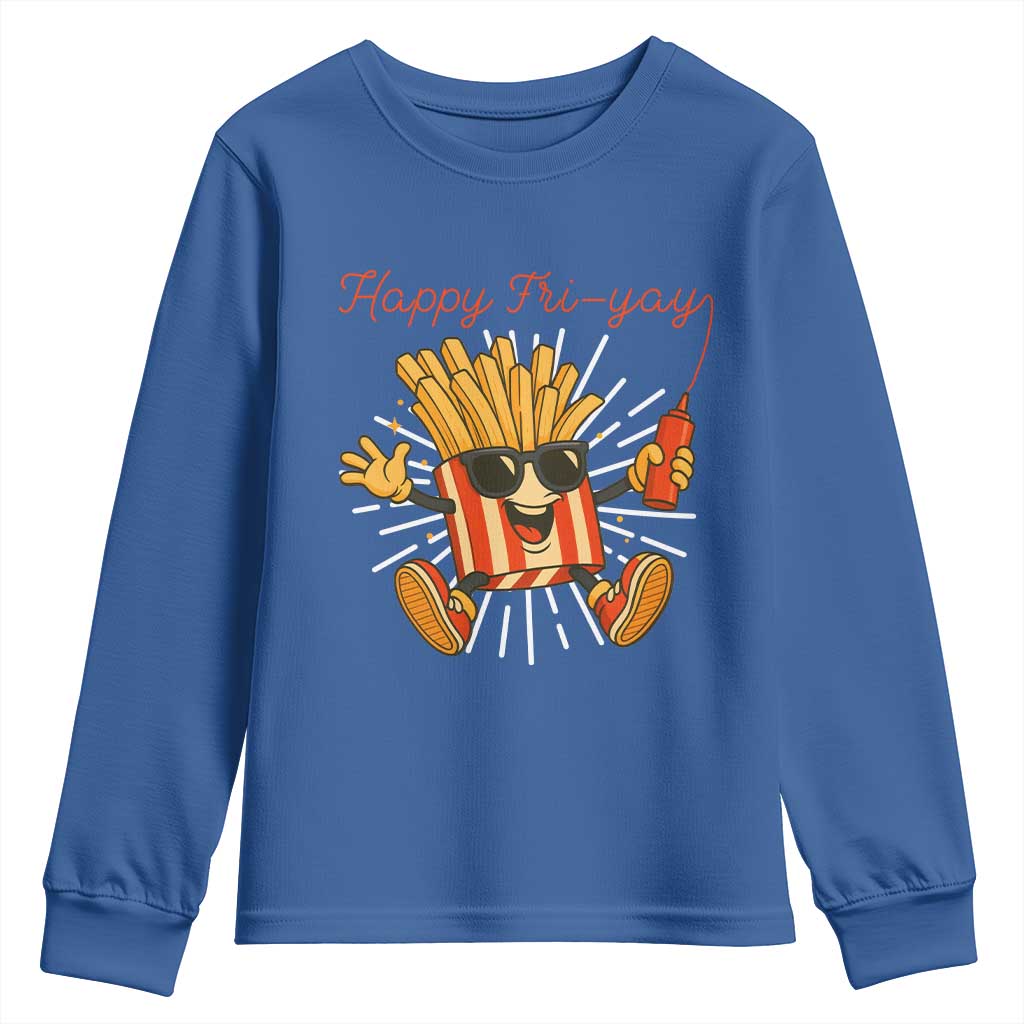 Funny French Fries Lover Youth Sweatshirt Happy Friyay Gift - Wonder Print Shop