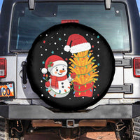 Funny Snowman Decorating French Fries Spare Tire Cover Christmas Gift - Wonder Print Shop