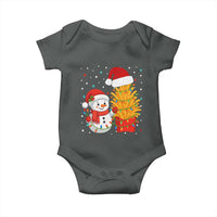 Funny Snowman Decorating French Fries Baby Onesie Christmas Gift - Wonder Print Shop