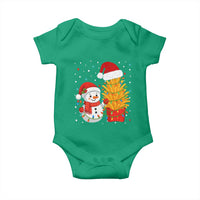 Funny Snowman Decorating French Fries Baby Onesie Christmas Gift - Wonder Print Shop