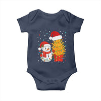 Funny Snowman Decorating French Fries Baby Onesie Christmas Gift - Wonder Print Shop