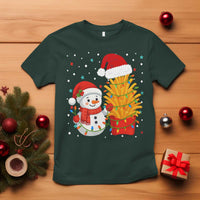 Funny Snowman Decorating French Fries T Shirt Christmas Gift - Wonder Print Shop