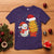 Funny Snowman Decorating French Fries T Shirt Christmas Gift - Wonder Print Shop