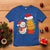 Funny Snowman Decorating French Fries T Shirt Christmas Gift - Wonder Print Shop