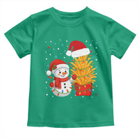 Funny Snowman Decorating French Fries Toddler T Shirt Christmas Gift - Wonder Print Shop