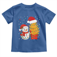 Funny Snowman Decorating French Fries Toddler T Shirt Christmas Gift - Wonder Print Shop