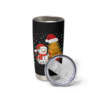 Funny Snowman Decorating French Fries Tumbler Cup Christmas Gift