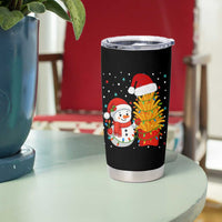 Funny Snowman Decorating French Fries Tumbler Cup Christmas Gift