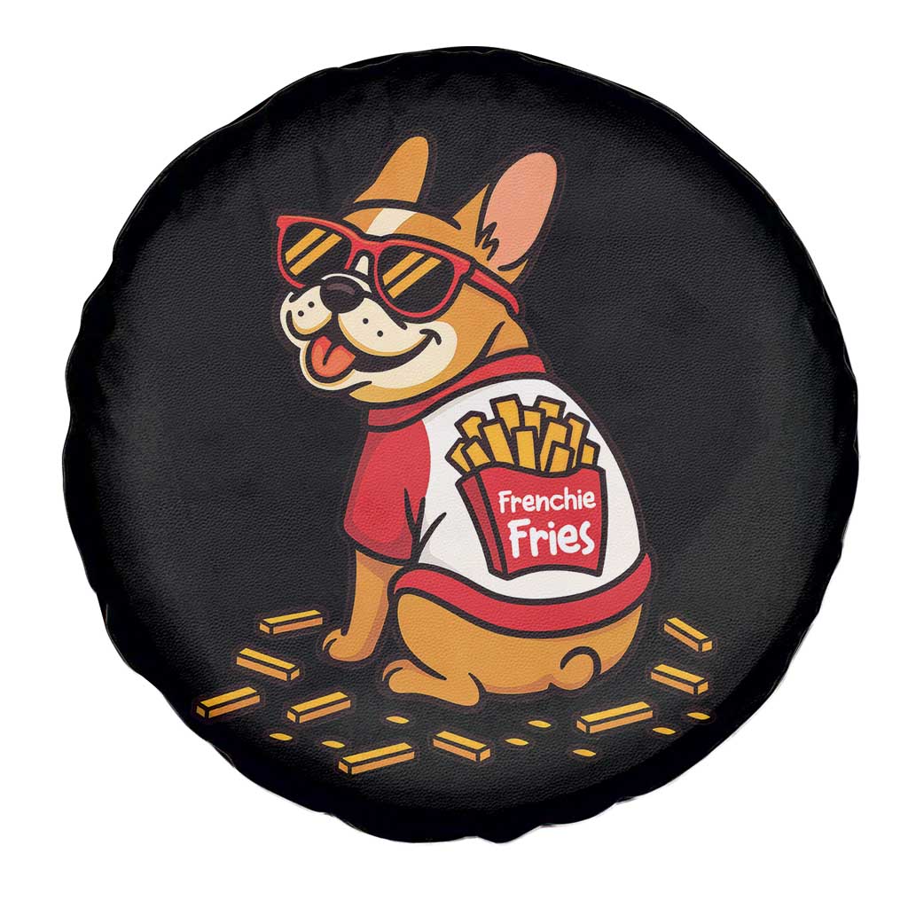 Frenchie Fries Spare Tire Cover Funny French Bulldog Lover Gift - Wonder Print Shop