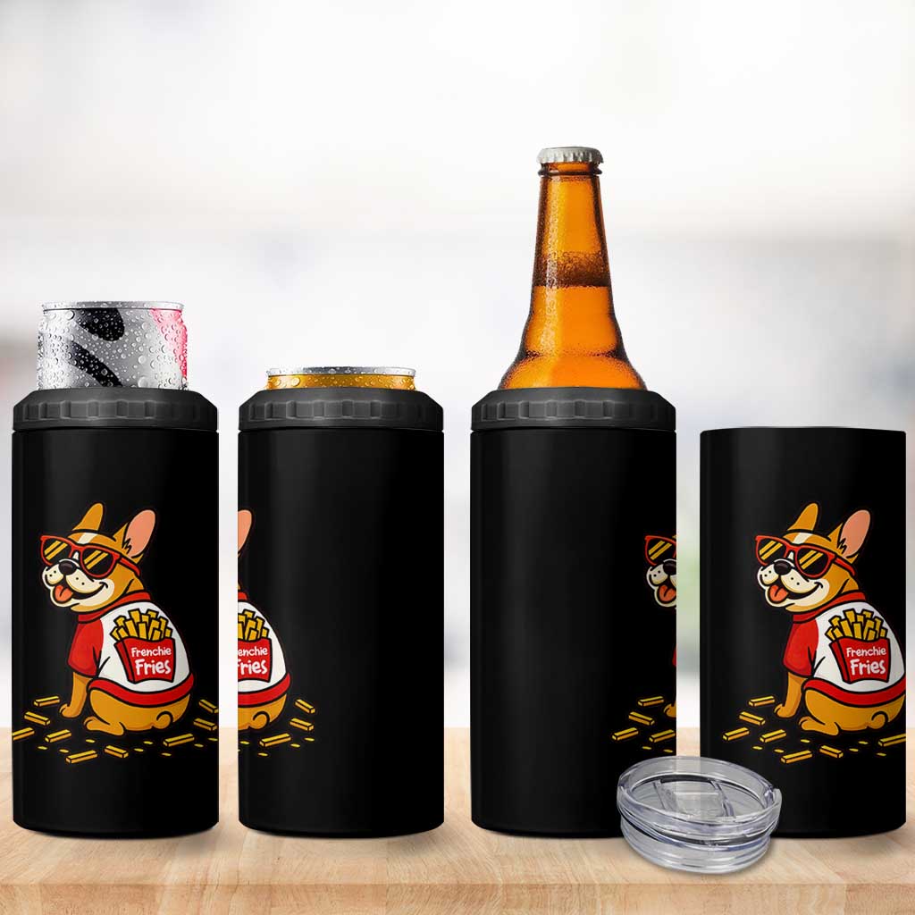 Frenchie Fries 4 in 1 Can Cooler Tumbler Funny French Bulldog Lover Gift