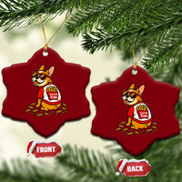 Frenchie Fries Ceramic Ornament Funny French Bulldog Lover Gift - Wonder Print Shop