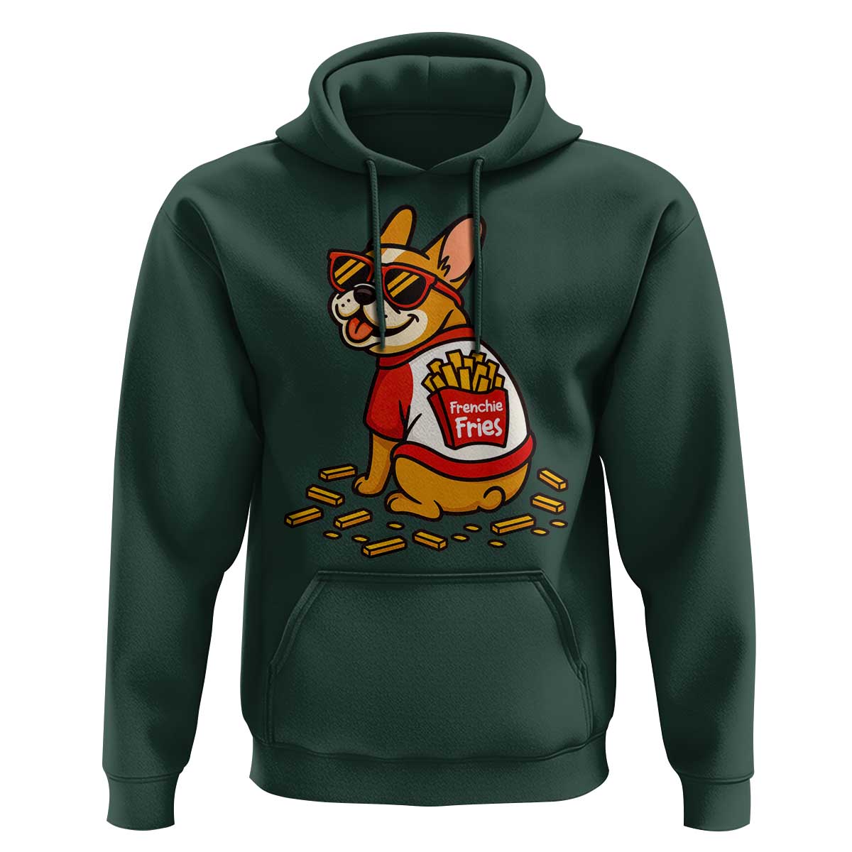 Frenchie Fries Hoodie Funny French Bulldog Lover Gift - Wonder Print Shop