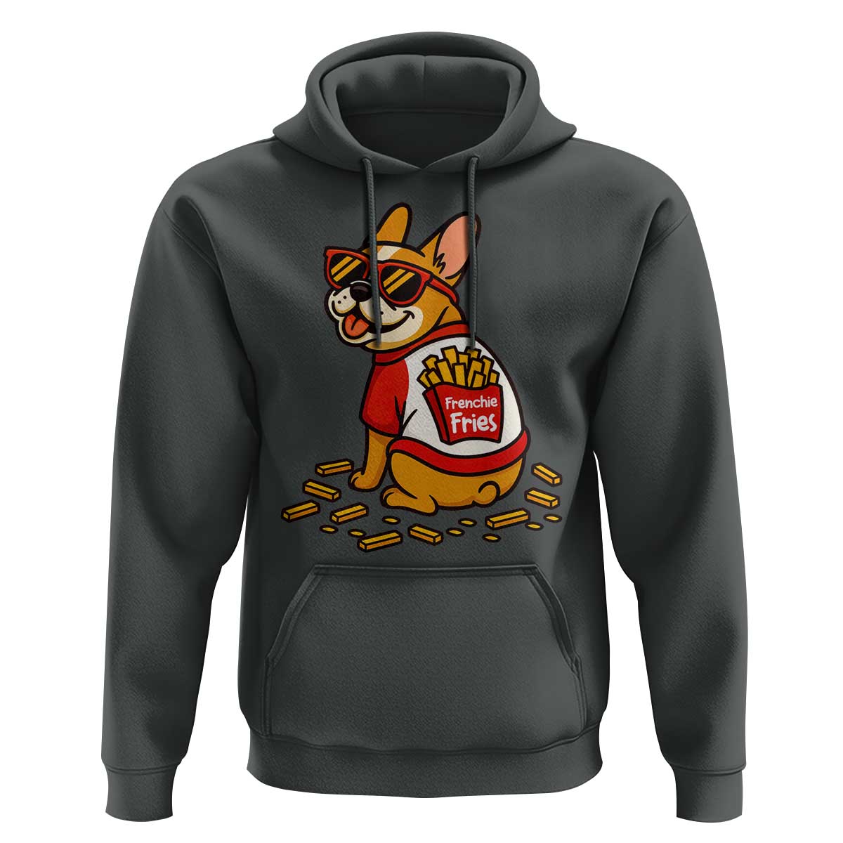 Frenchie Fries Hoodie Funny French Bulldog Lover Gift - Wonder Print Shop