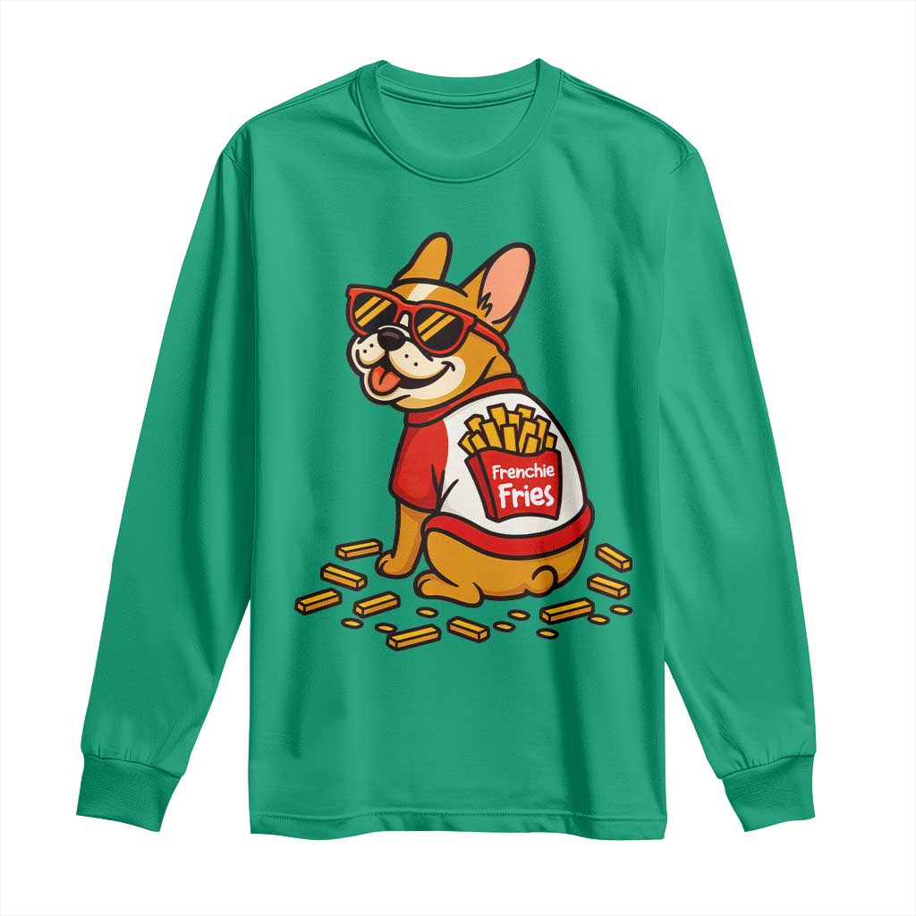 Frenchie Fries Long Sleeve Shirt Funny French Bulldog Lover Gift - Wonder Print Shop