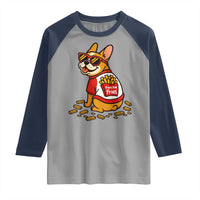 Frenchie Fries Raglan Shirt Funny French Bulldog Lover Gift - Wonder Print Shop